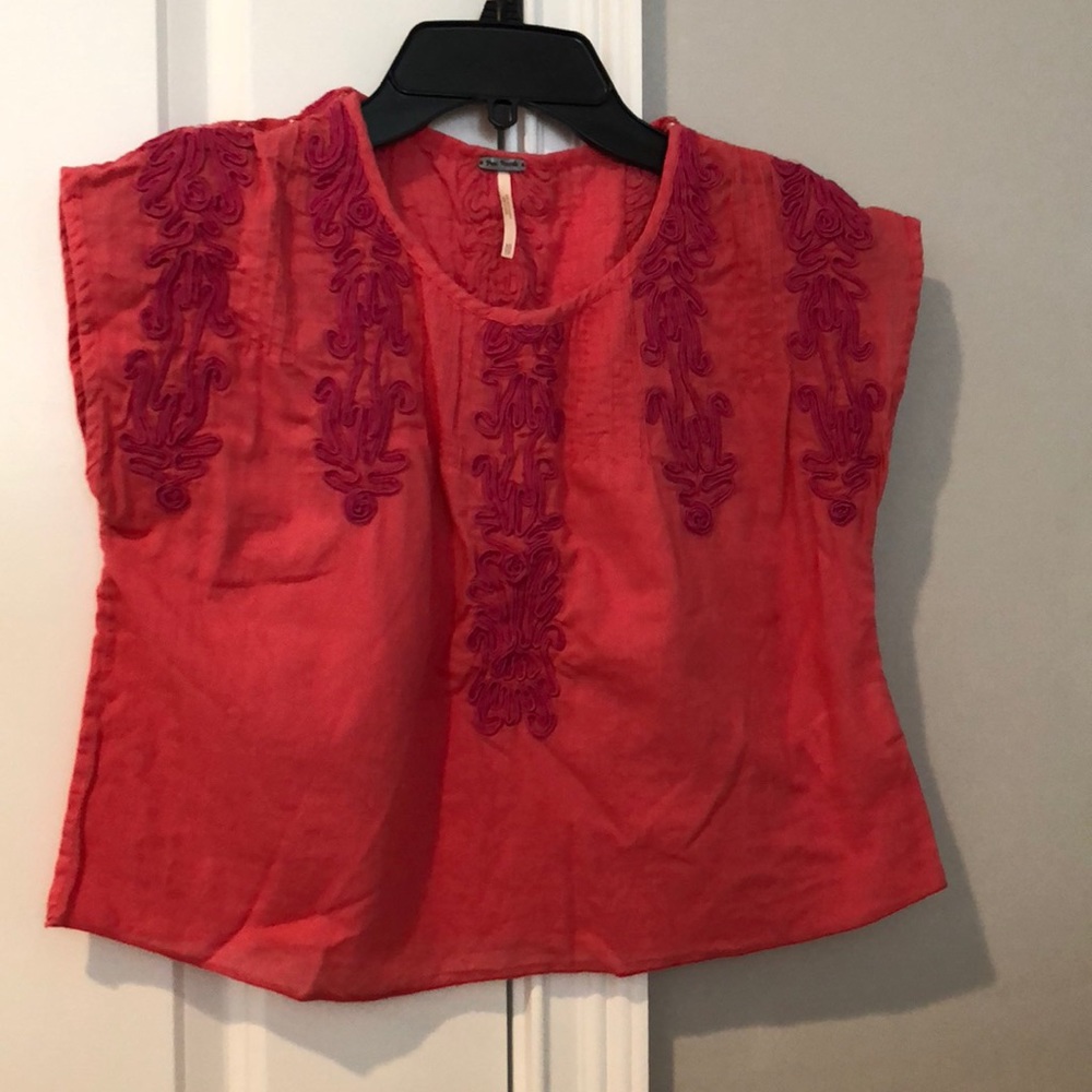 Free People Coral Top
